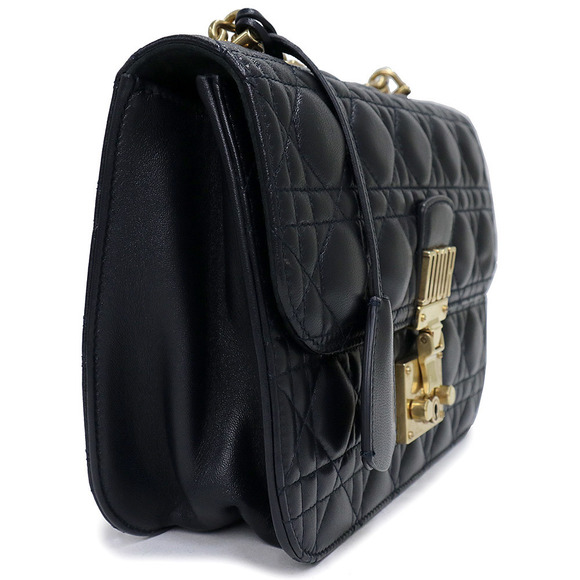 Christian Dior Dior Addict Chain Shoulder Handbag Cannage Black - Picture 4 of 12